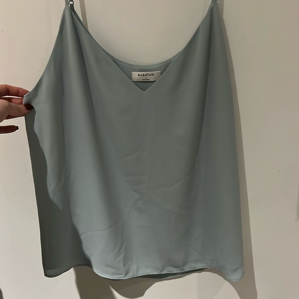 Babaton tank top, very pale blue/green